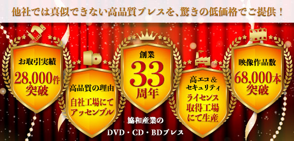 他社では真似できない高品質プレスを、驚きの低価格でご提供！