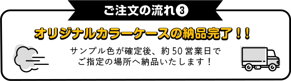 オリジナルカラーケースの納品