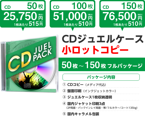 CDジュエルケース小ロットプレス