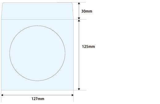 窓付紙封筒印刷台紙サイズ